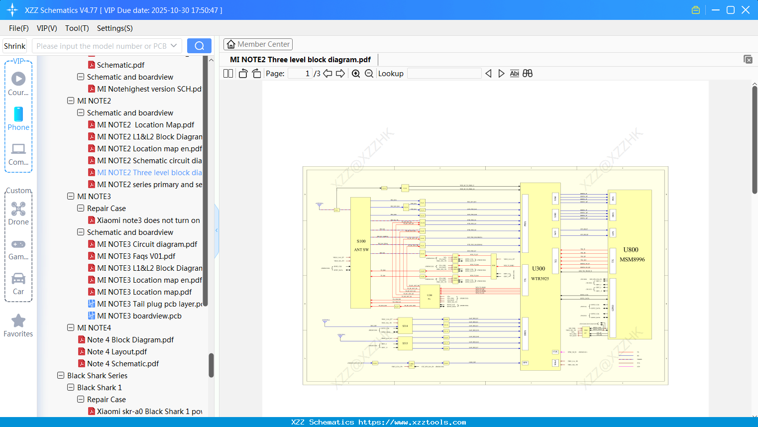 Xiaomi MI NOTE2 Three Level Block Diagram